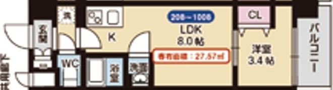 Mv.ms大阪新加美の間取り画像