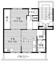 ビレッジハウス好間1号棟の間取り画像