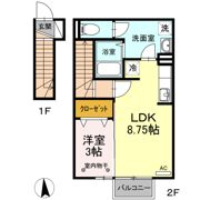 カエツリアルフィールドD－room Bの間取り画像