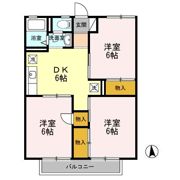 ハイツ御城 Aの間取り画像