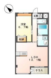 グランディールマンションの間取り画像