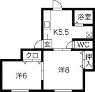 加登屋サンハイツ3号館の間取り画像