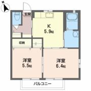 ディアパレスBの間取り画像