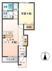 サンディアコート出口の間取り画像