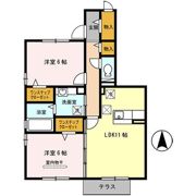 アズール Bの間取り画像