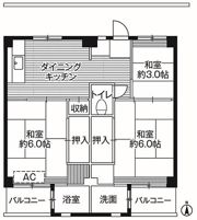 ビレッジハウス磐城3号棟の間取り画像