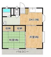 マリアージュ 平中神谷 2DK物件の間取り画像