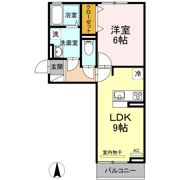 カエツリアルフィールド広野D－roomの間取り画像