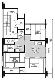ビレッジハウス平沼ノ内2号棟の間取り画像