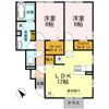 レスポワ－ル岡小名 Bの間取り画像