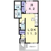 テラス南白土の間取り画像