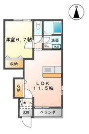 ヴィレッジ大倉の間取り画像