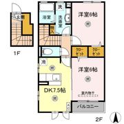 クレアトゥール柏 Aの間取り画像