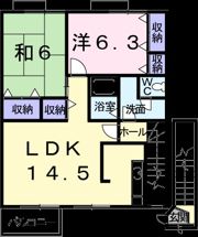 オーブリー吉田 A棟の間取り画像