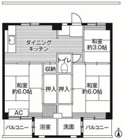 ビレッジハウス磐城2号棟の間取り画像