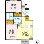 ヴィラ湯長谷 Bの間取り画像