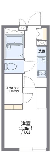 レオパレスシルバ コートの間取り画像