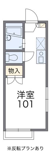 レオパレスリバーサイド染地の間取り画像