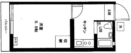 コーポ プラムNの間取り画像