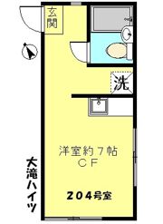 大滝ハイツの間取り画像