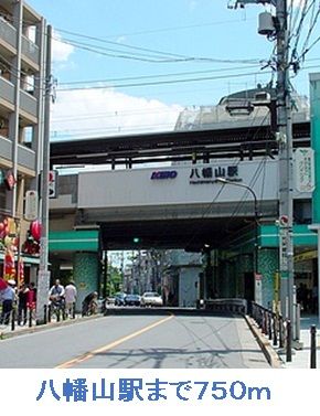 近くの八幡山駅まで750m（徒歩10分）