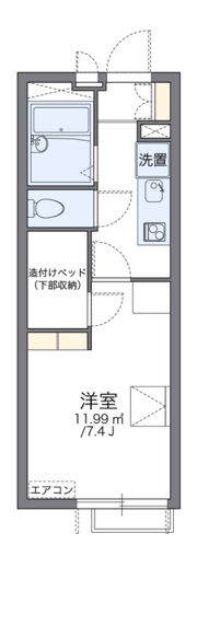 レオパレスウッドタウンの間取り画像