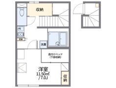 レオパレス山茶花の間取り画像