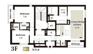 グランフォルトゥーナ吉祥寺 手 数 料 2 0 0の間取り画像