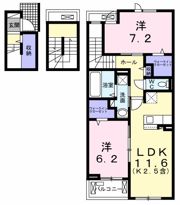 フェリス ソレアードIIの間取り画像
