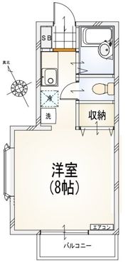 玉二ハイツの間取り画像