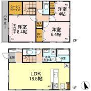 国立市谷保戸建の間取り画像