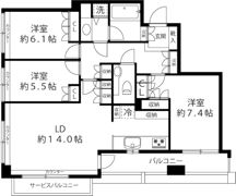 ファミール新宿グランスィートタワーの間取り画像