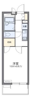 レオパレスかわせみの間取り画像