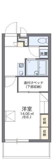 レオパレス麦の穂の間取り画像