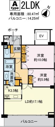 アヴニール深沢の間取り画像