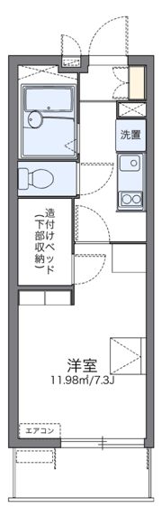 レオパレスクレストタウンAの間取り画像