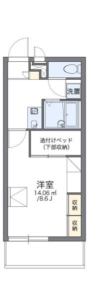 レオパレスおたか森の間取り画像