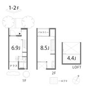 Kフラットの間取り画像