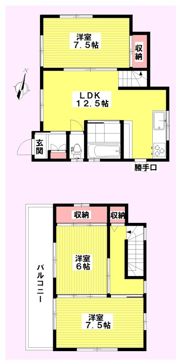 川越市砂戸建の間取り画像
