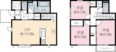 川越市霞ヶ関東 戸建貸家の間取り画像