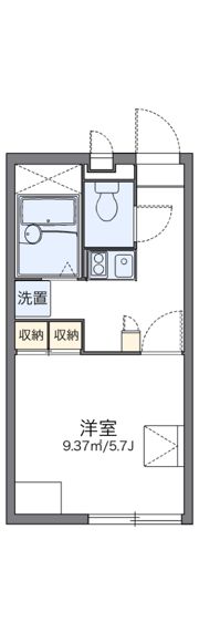 レオパレスリバストンの間取り画像