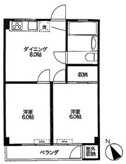 コーポ橘の間取り画像
