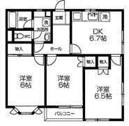 モンシャトー吉田Aの間取り画像