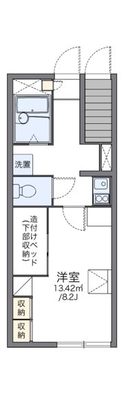 レオパレスリバーサイド上砂の間取り画像