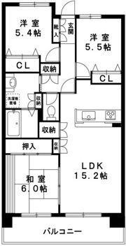 アソシエール西船橋の間取り画像