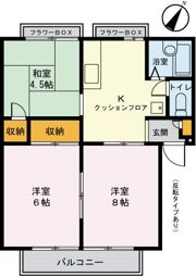 ジュネス十日市場A棟の間取り画像