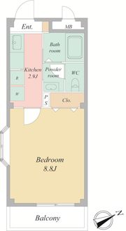 リリ‘Sマンションの間取り画像