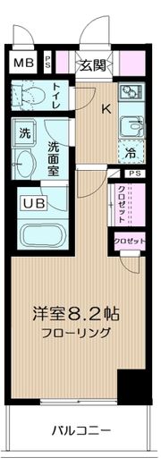 レクレドール豊洲の間取り画像