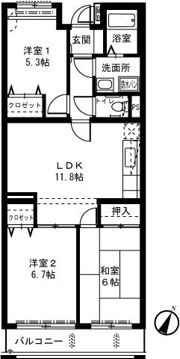 ライネスハイムIIの間取り画像