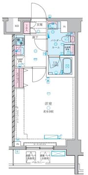 GENOVIA白糸台skygardenの間取り画像